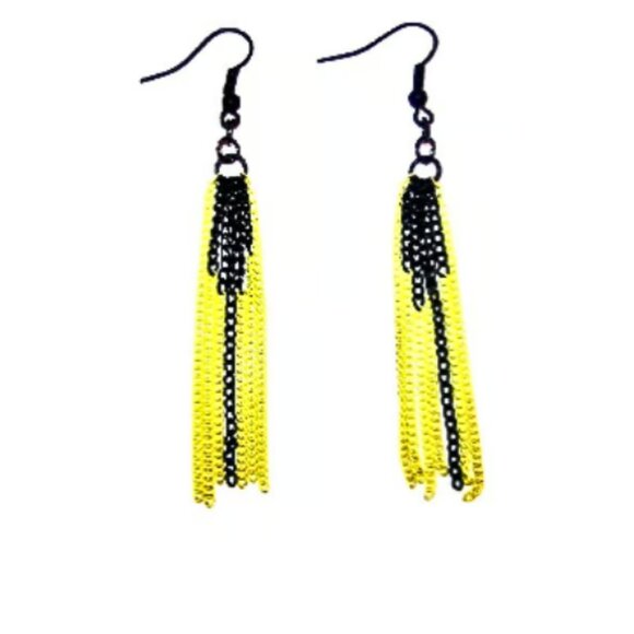 Retro Punk Vibe Chain Fringe Earrings - Picture 5 of 5